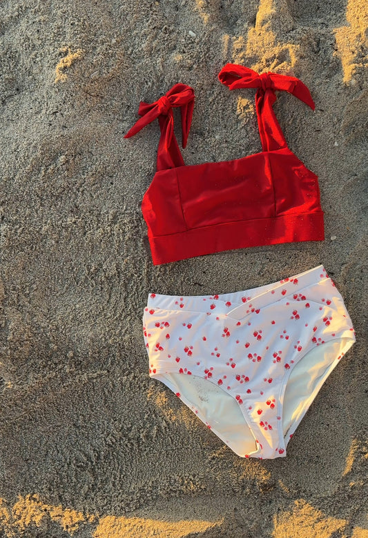 Berry Red Tie Top - Final Sale