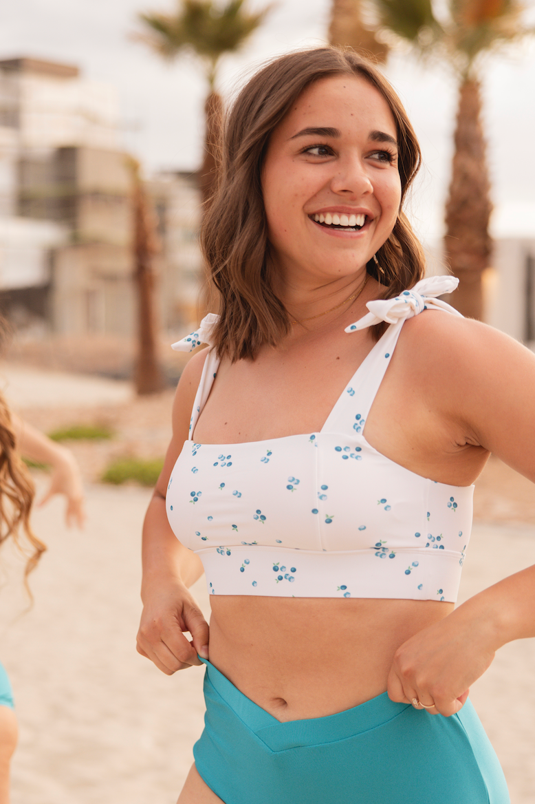 Blueberry Tie Top