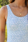 Detail shot of the 2-inch underbust support band on the Sophie One Piece, offering sports-bra style support.